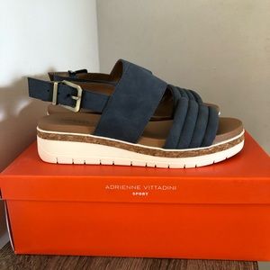 Adrienne Vittadini Sport Platform Sandals, Size 7.5